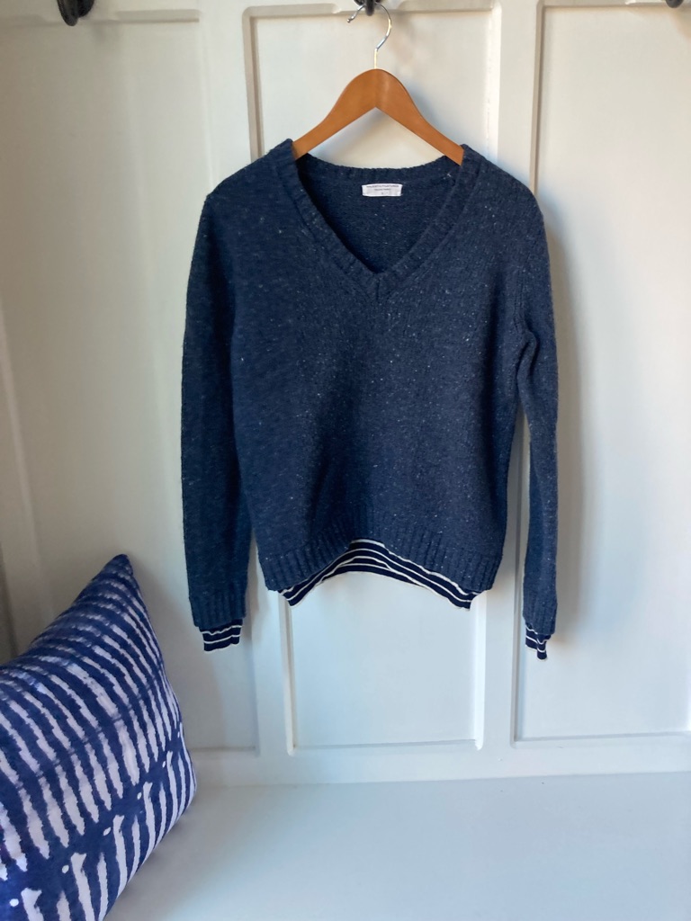 Majestic Filatures | Blue V-Neck Women's Sweater